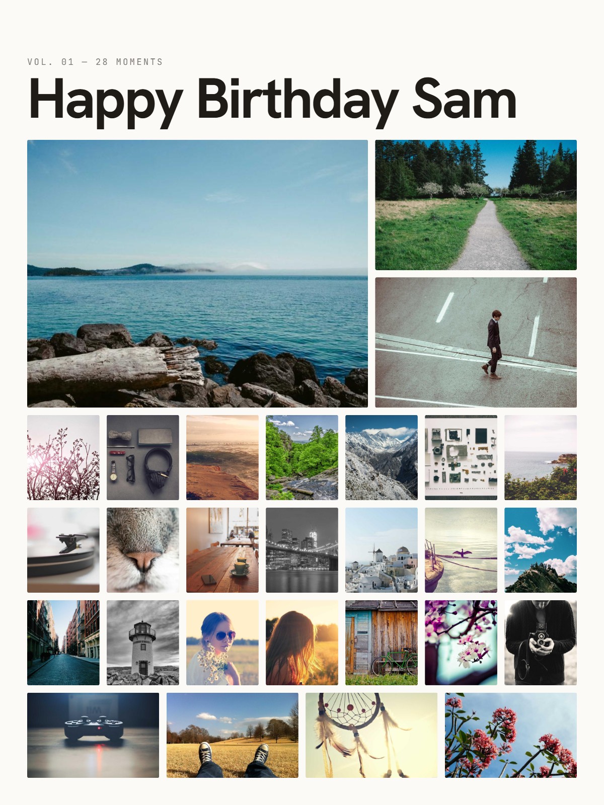 Example birthday gift idea collage made with BigCollage