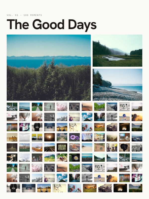 The same photos in the Editorial style