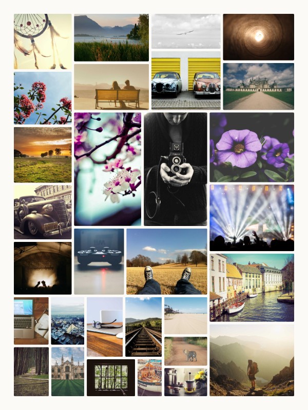 The same photos in the Mosaic style