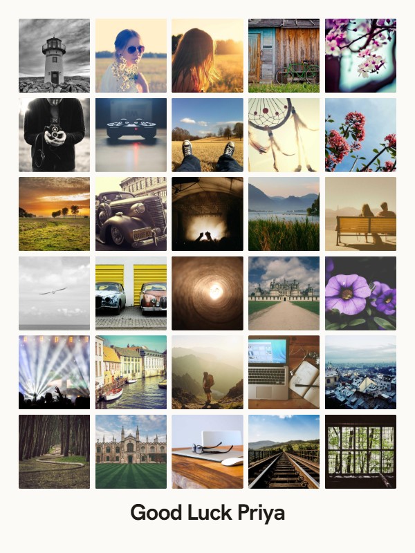 The same photos in the Grid style