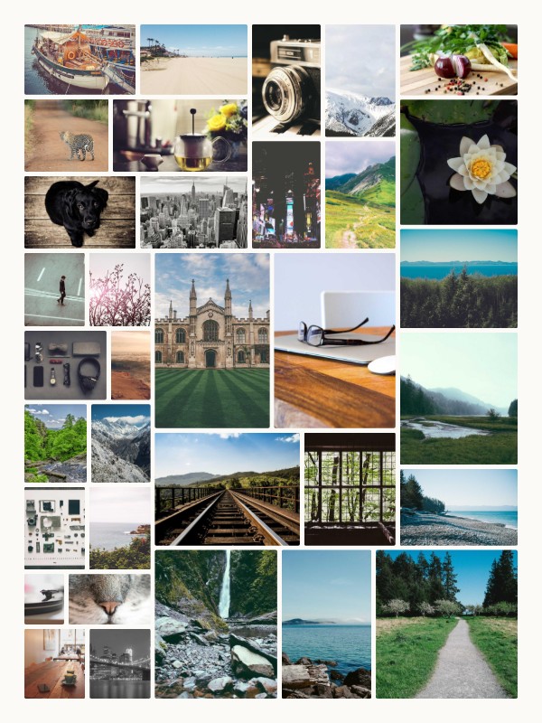 The same photos in the Mosaic style