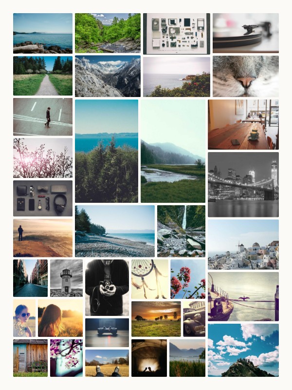 The same photos in the Mosaic style