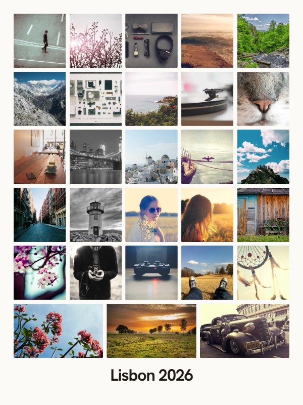 The same photos in the Grid style