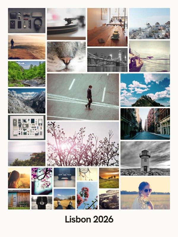 The same photos in the Mosaic style