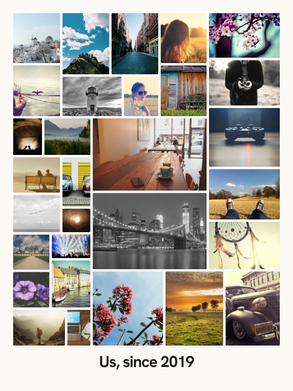 The same photos in the Mosaic style