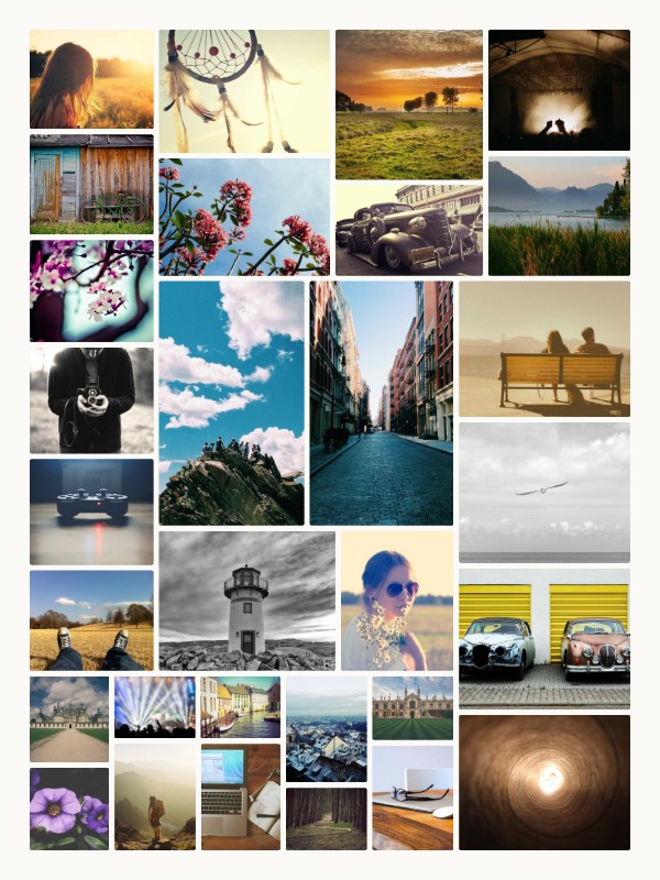The same photos in the Mosaic style